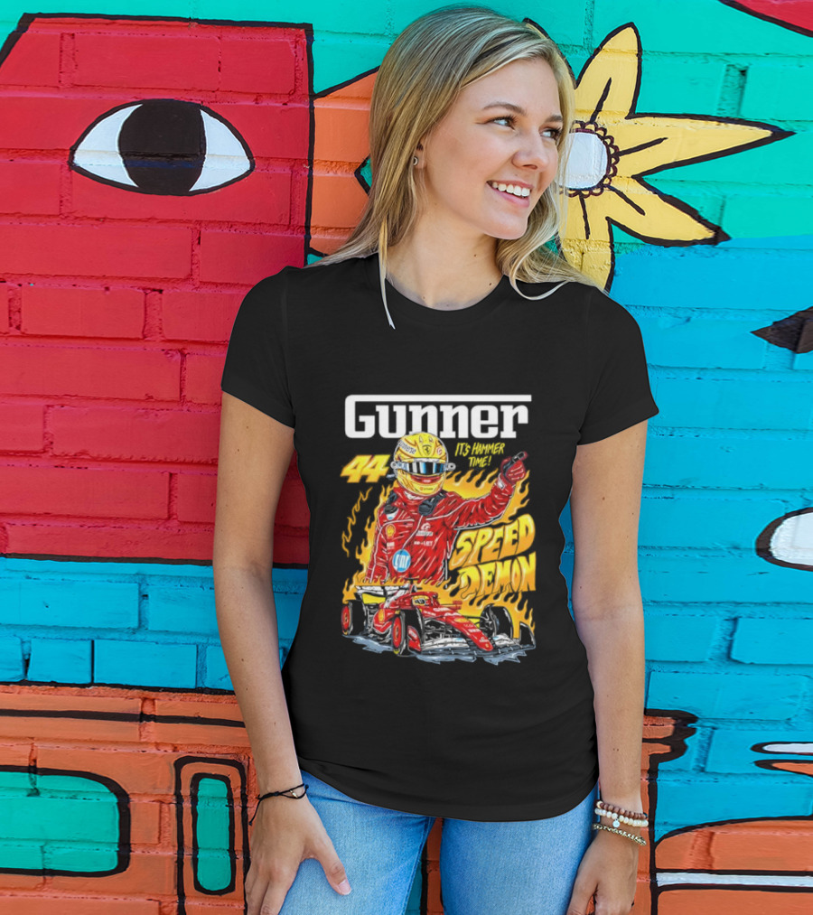 Gunner 44 Speed Demon Lewis Hamilton It's Hammer Time Racing Legend T-Shirt