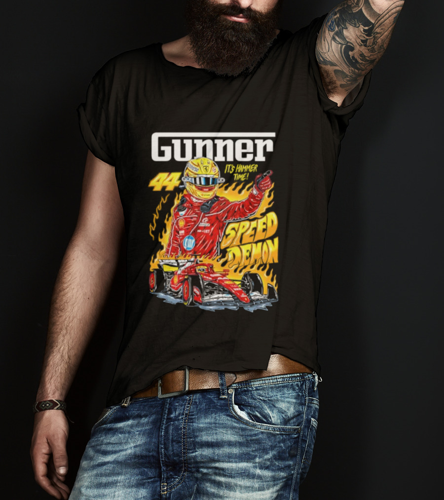 Gunner 44 Speed Demon Lewis Hamilton It's Hammer Time Racing Legend T-Shirt
