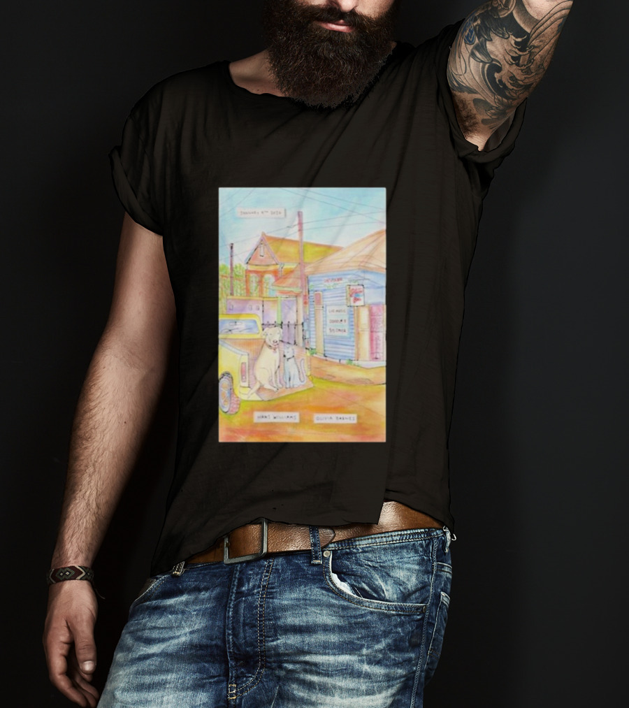 Hans Williams January 9 2026 Saturn Bar Live Music Dogs Sunliner Olivia Serres Event T-Shirt