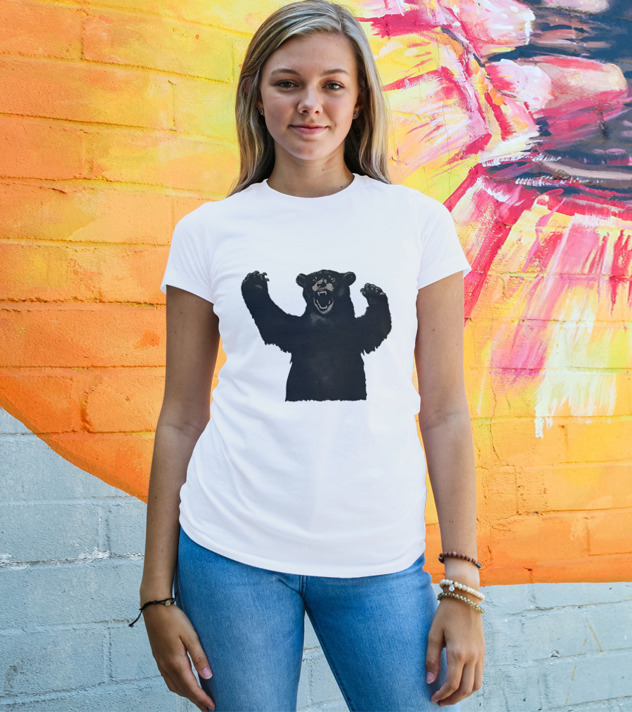 Bear Schmidt Fierce Roaring Black Bear Iconic Expression T-Shirt