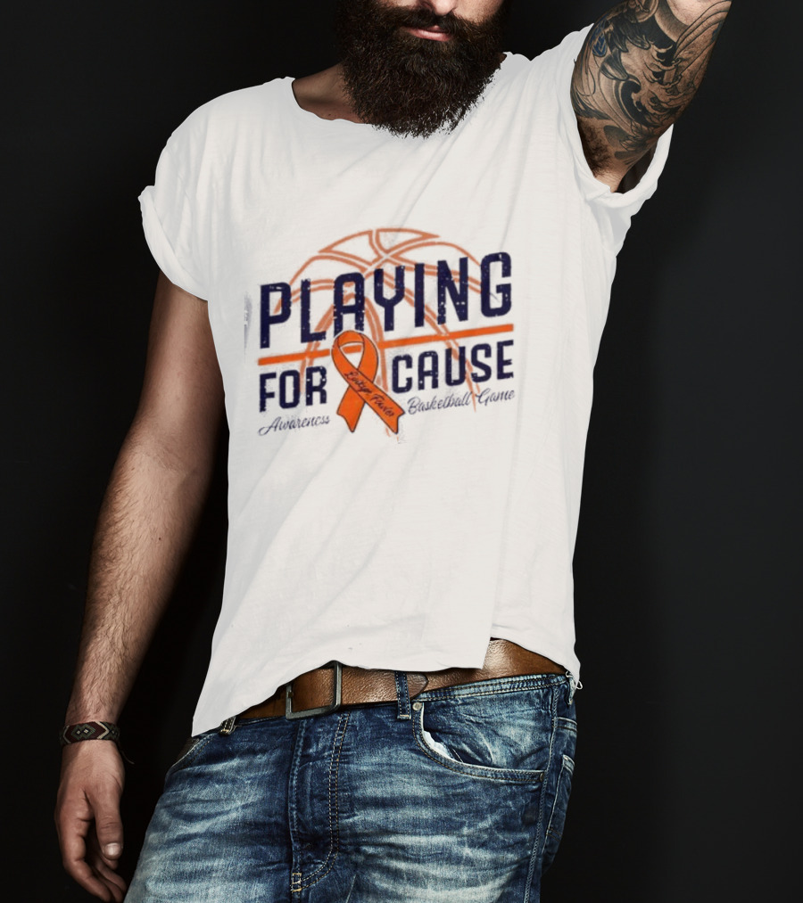 Playing For A Cause McKinney High Basketball Support Against Leukemia T-Shirt