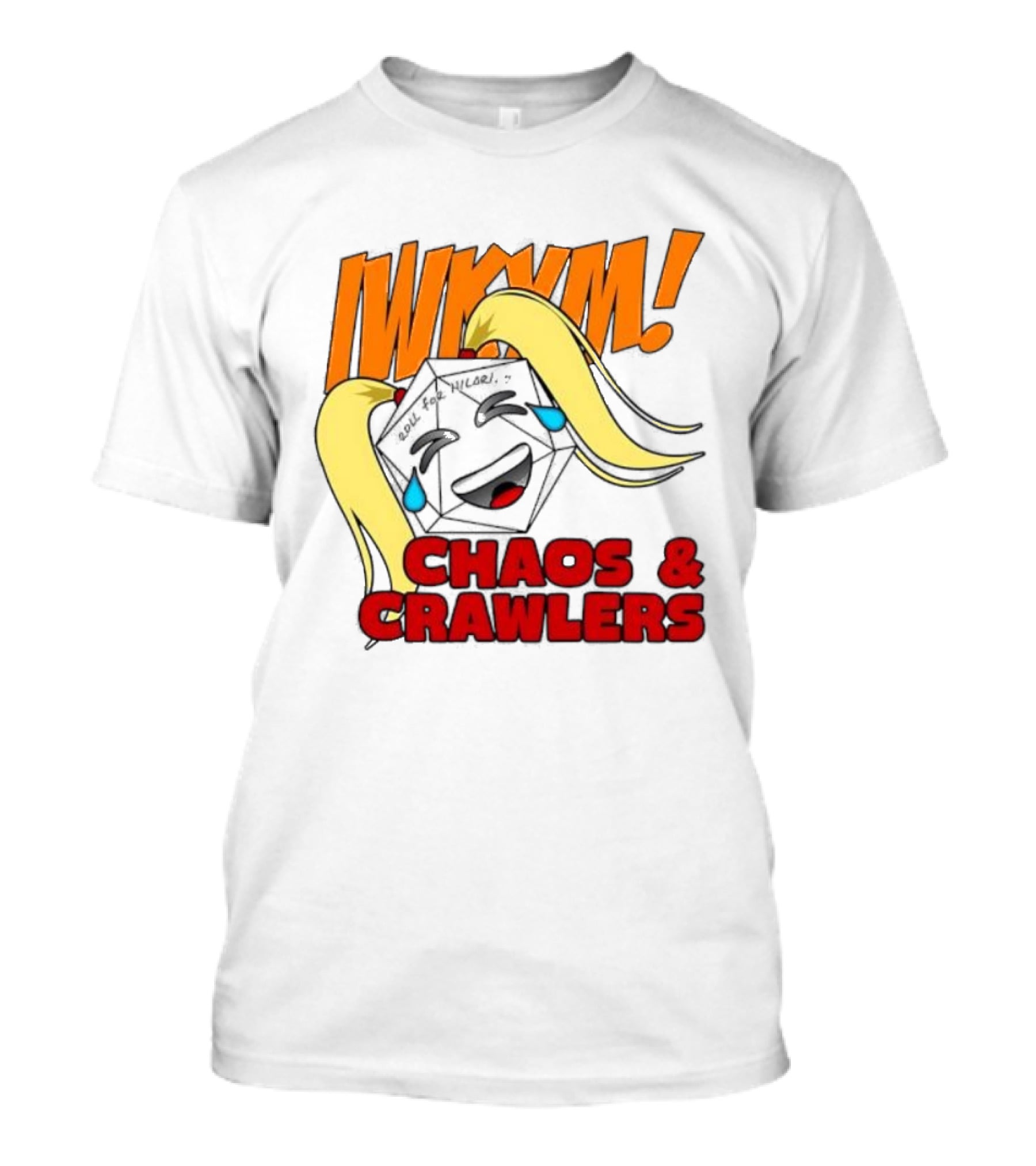 IWKYM Chaos Crawlers Pigtail Dice Face Comedy T-Shirt