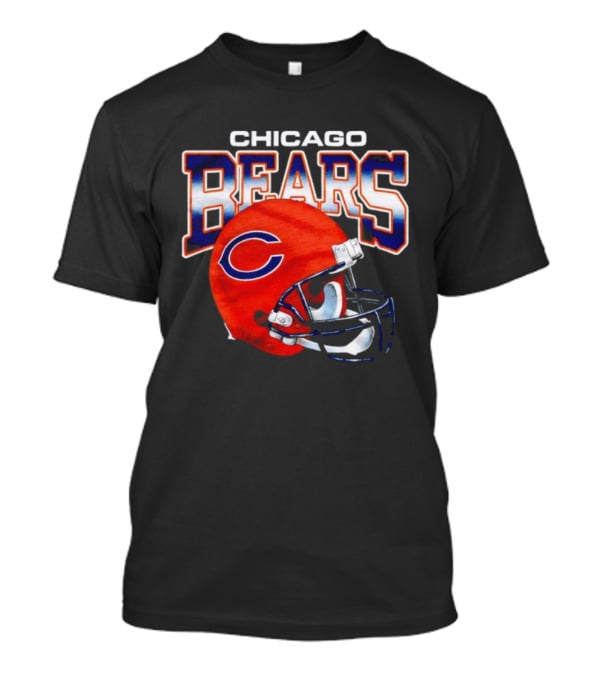 Chicago Bears Gradient Helmet Classic Team Spirit Gear T-Shirt