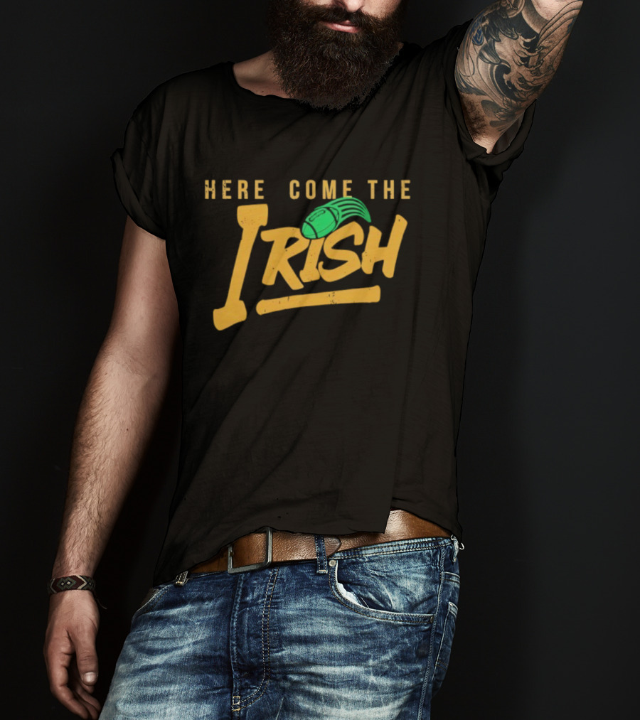 Here Come The Irish Notre Dame Fighting Irish Football T-Shirt