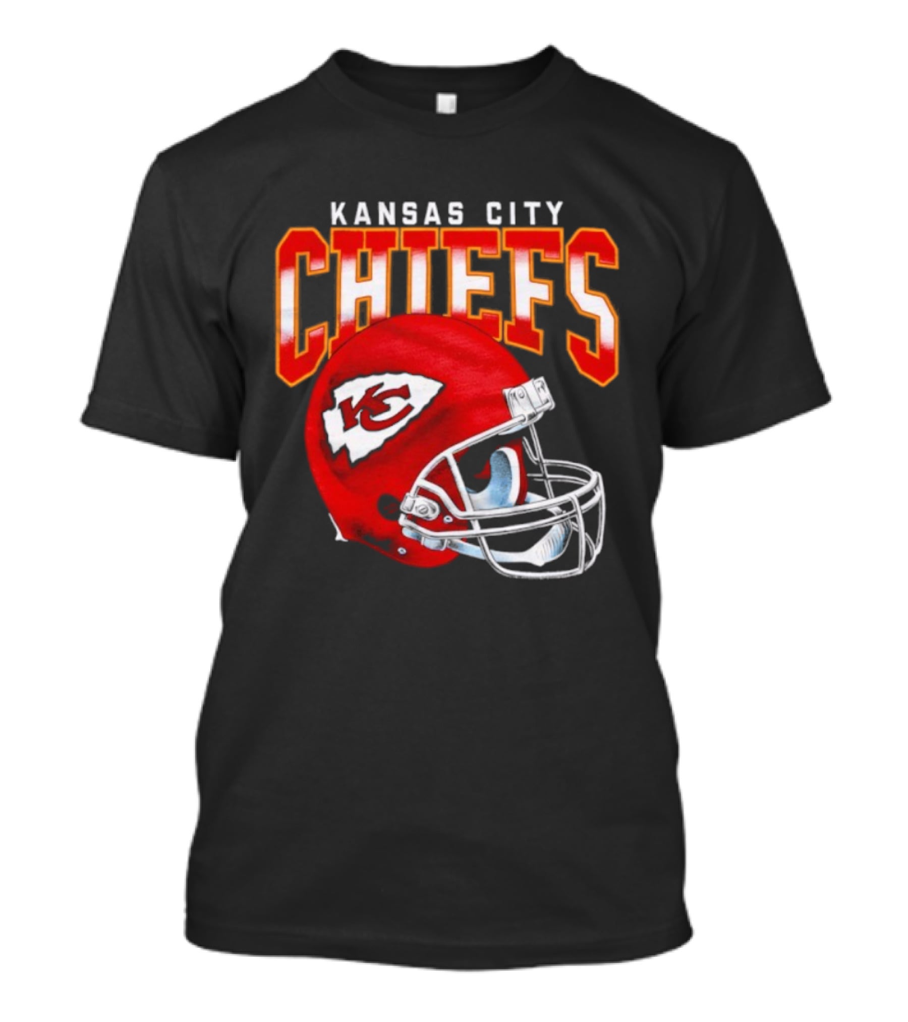 Kansas City Chiefs Red Helmet Gradient Football Icon Chiefs T-Shirt