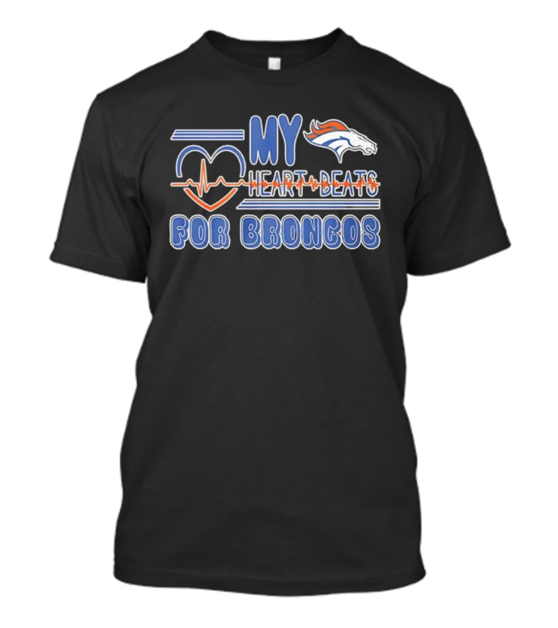 My Heart Beats For Broncos T-Shirt