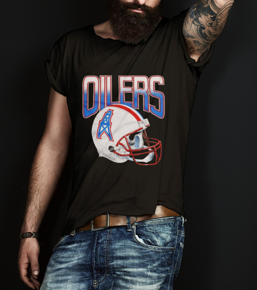 Oilers Football Gradient Helmet Classic Logo T-Shirt