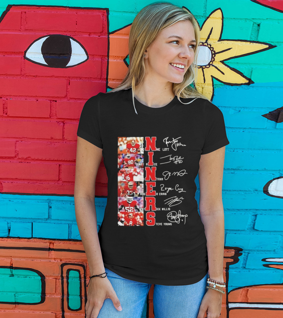 Niners San Francisco 49ers Legendary Players And Numbers T-Shirt