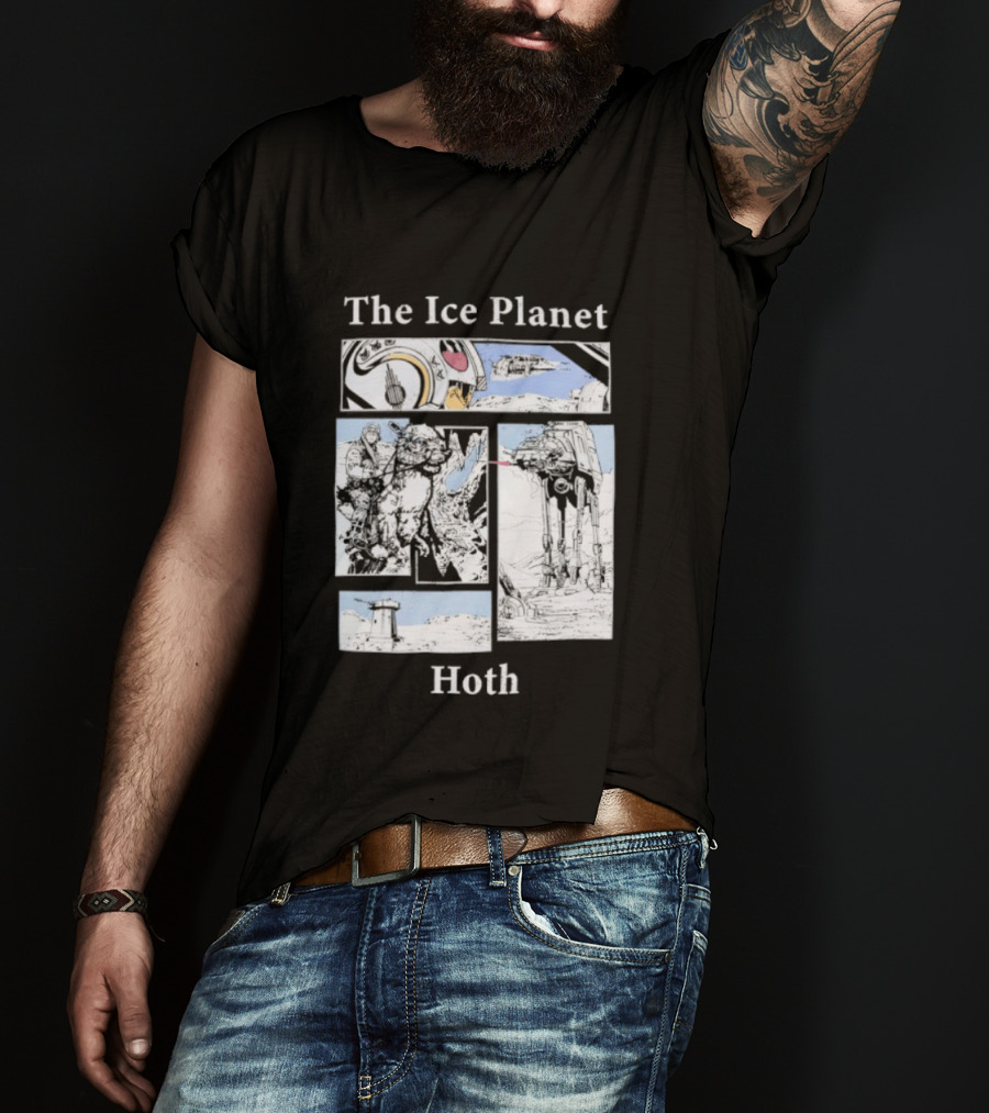 The Ice Planet Hoth Star Wars Story Panel T-Shirt