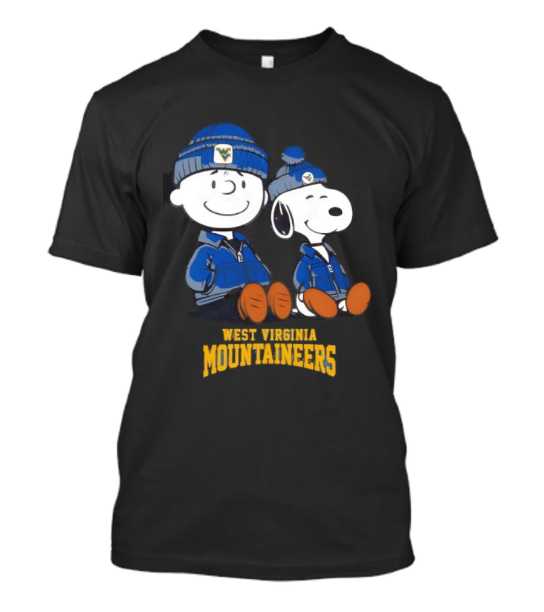 West Virginia Mountaineers Snoopy Charlie Brown Collaboration T-Shirt