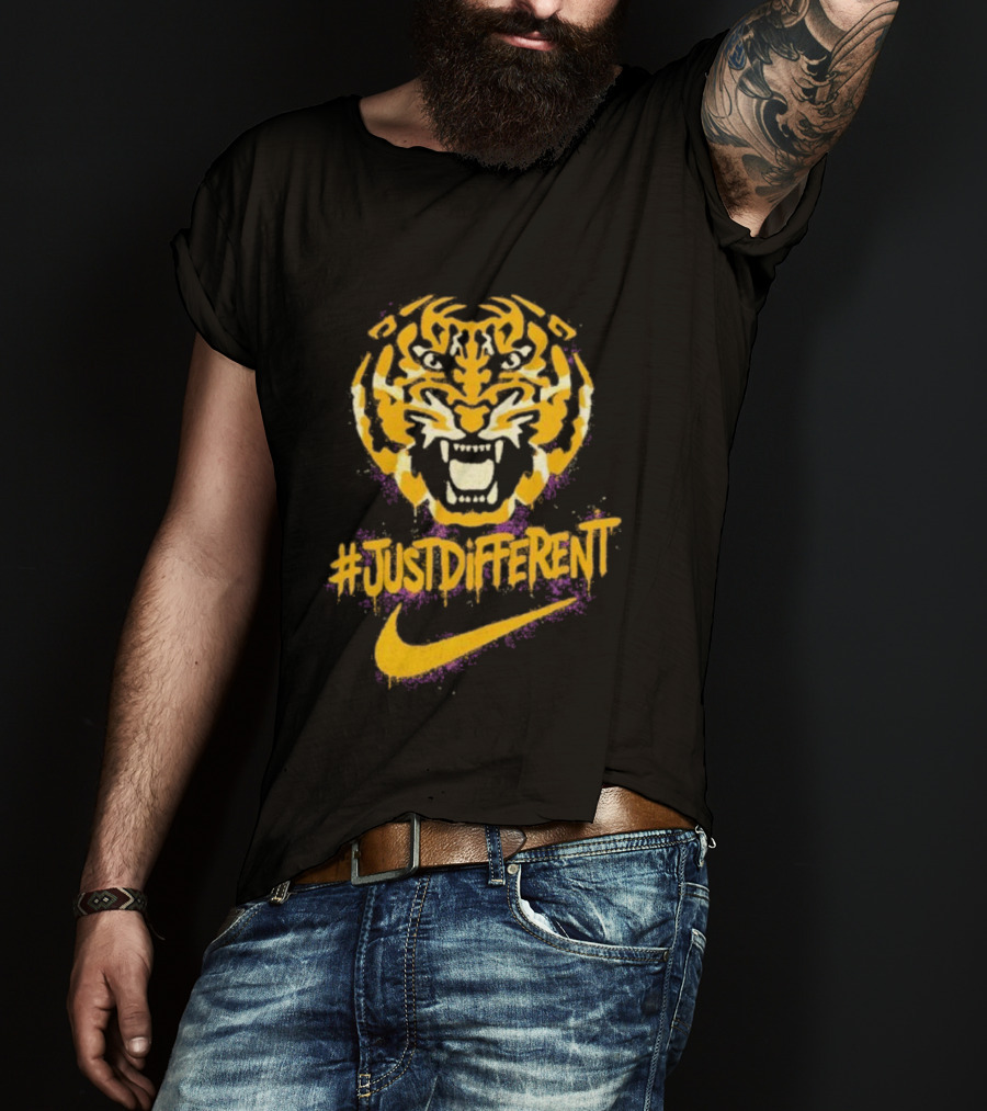 Zubaz Northwest NCAA LSU Tigers Nike Tiger Head JustDifferent T-Shirt