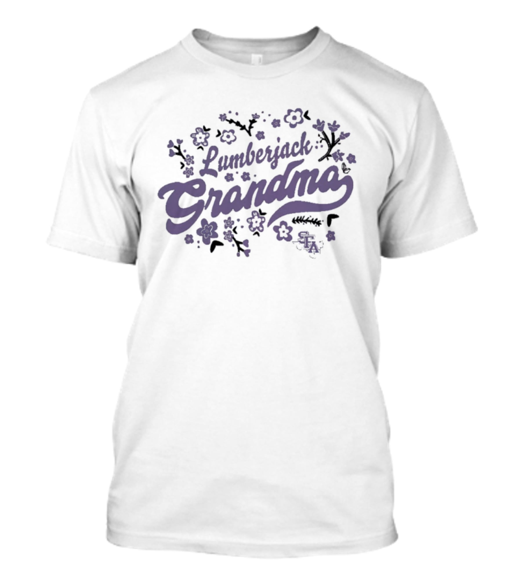 Lumberjack Grandma Flower Stephen F. Austin Blooming Design T-Shirt