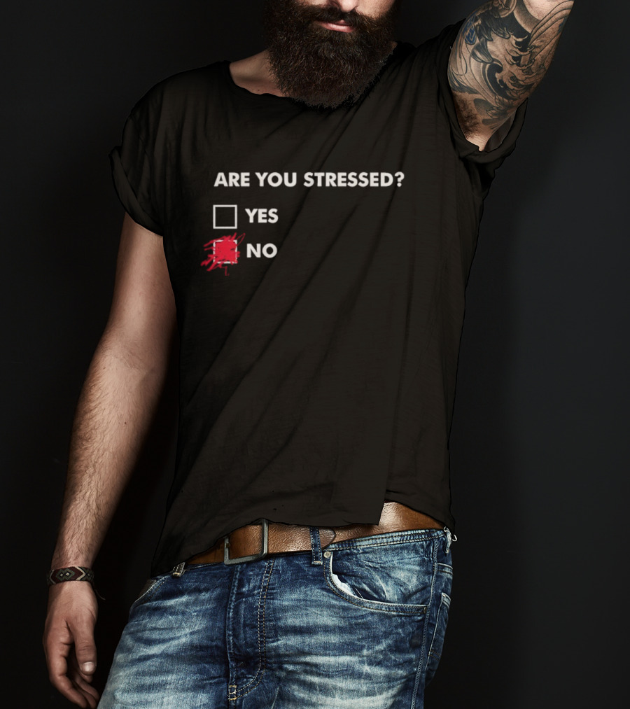 Are You Stressed Checkbox Yes No Scribble Humor T-Shirt