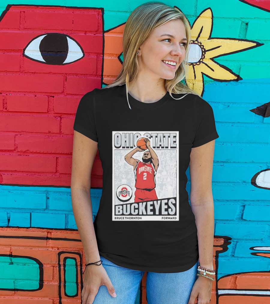 Ohio State Buckeyes Bruce Thornton Basketball Forward Nummer 2 T-Shirt