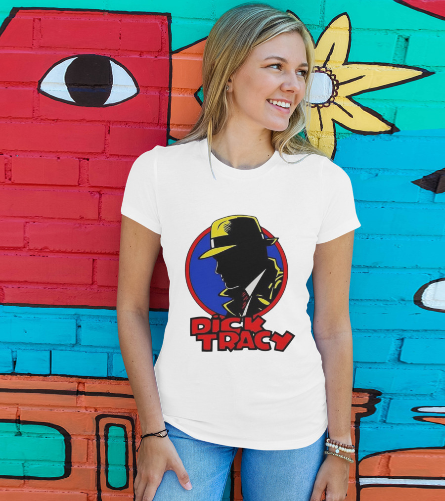 Dick Tracy Vintage Detective Icon Fedora Graphic T-Shirt