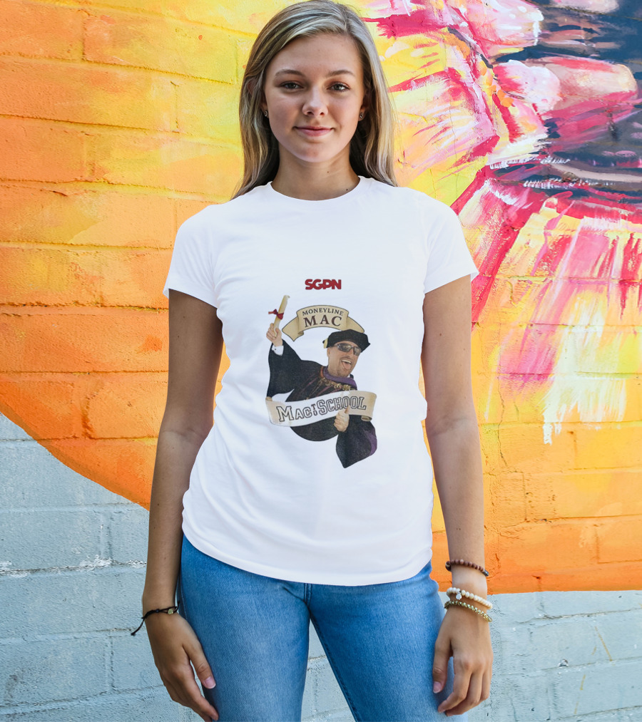 SGPN Moneyline Mac To School Rodney Dangerfield Theme T-Shirt