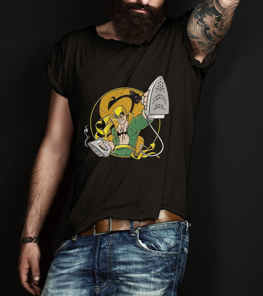 Ironing Fist Marvel Comics Parody Iron Fist Inspired T-Shirt
