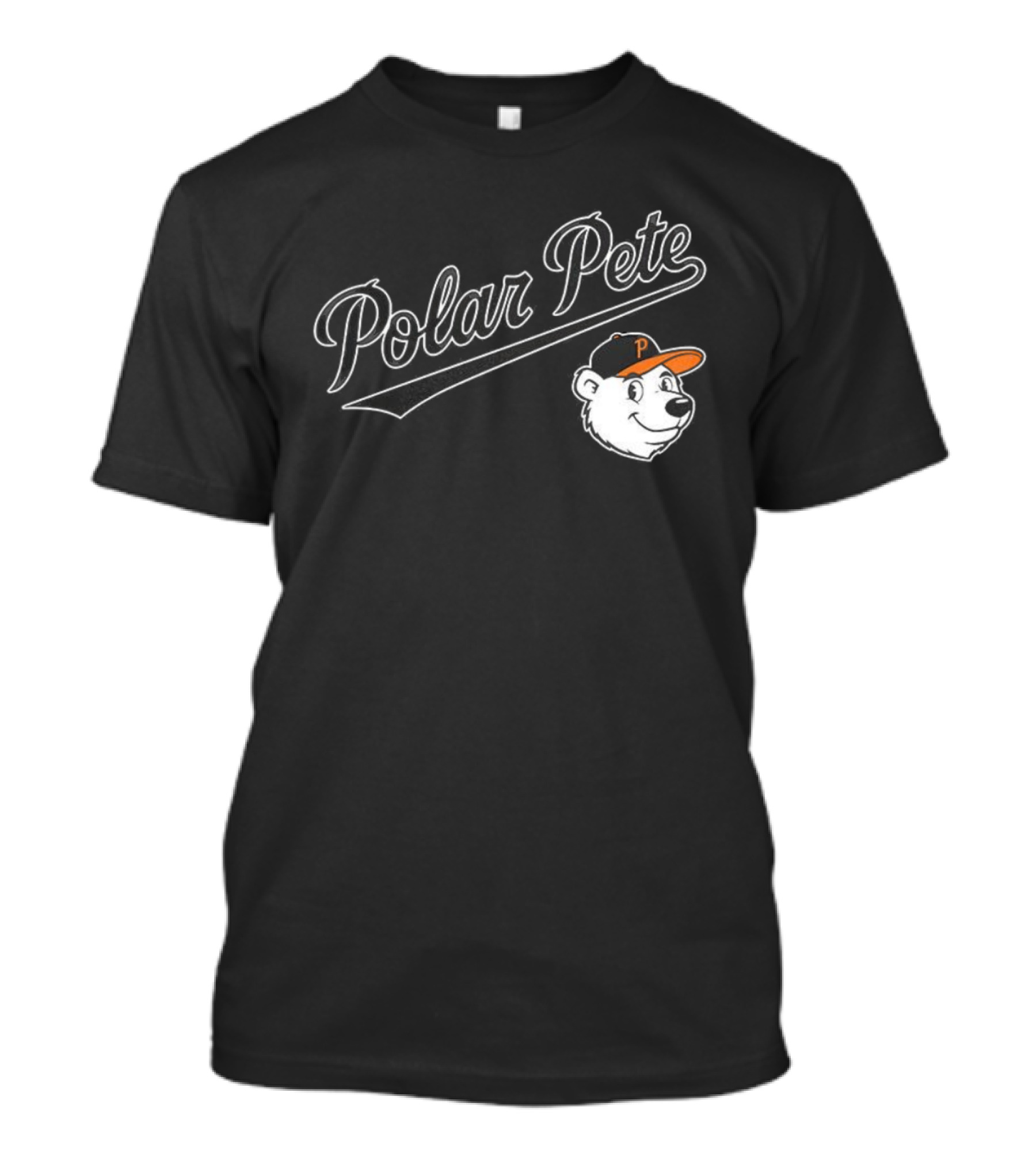 Polar Pete Baltimore Orioles Baseball Bear Cap T-Shirt
