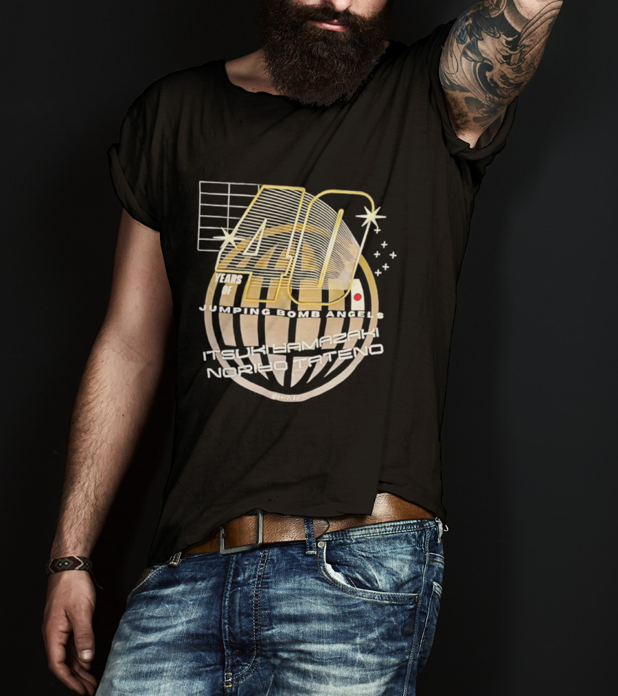 Celebrating 40 Years Of Jumping Bomb Angels Itsuki Yamazaki Noriyo Tateno Retro Wrestling Legacy T-Shirt