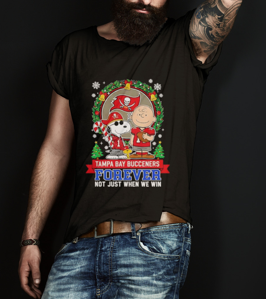 Tampa Bay Buccaneers Snoopy Christmas Forever Not Just When We Win T-Shirt