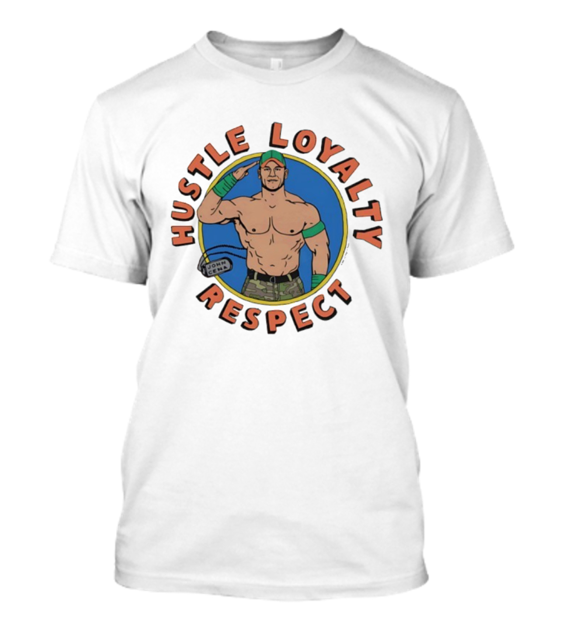 John Cena Hustle Loyalty Respect Salute Icon WWE Trademark T-Shirt