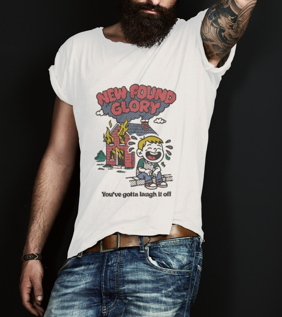 New Found Glory Burning House Cartoon You’ve Gotta Laugh It Off T-Shirt
