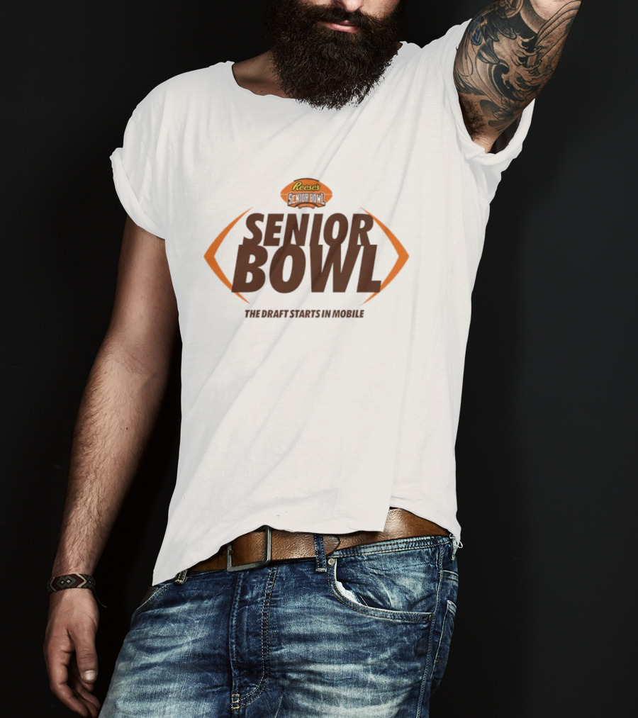 Reese's Senior Bowl The Draft Starts In Mobile Event Football T-Shirt