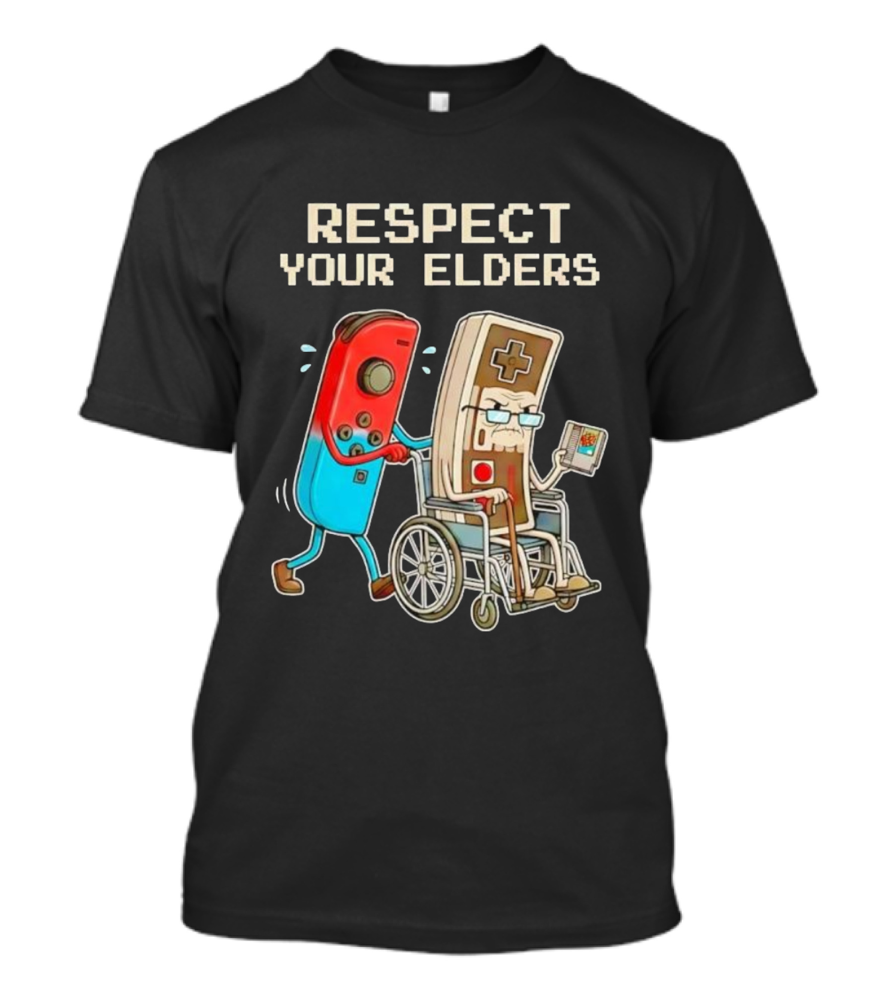 Respect Your Elders Nintendo Switch Joy-Con NES Controller Retro Gaming T-Shirt