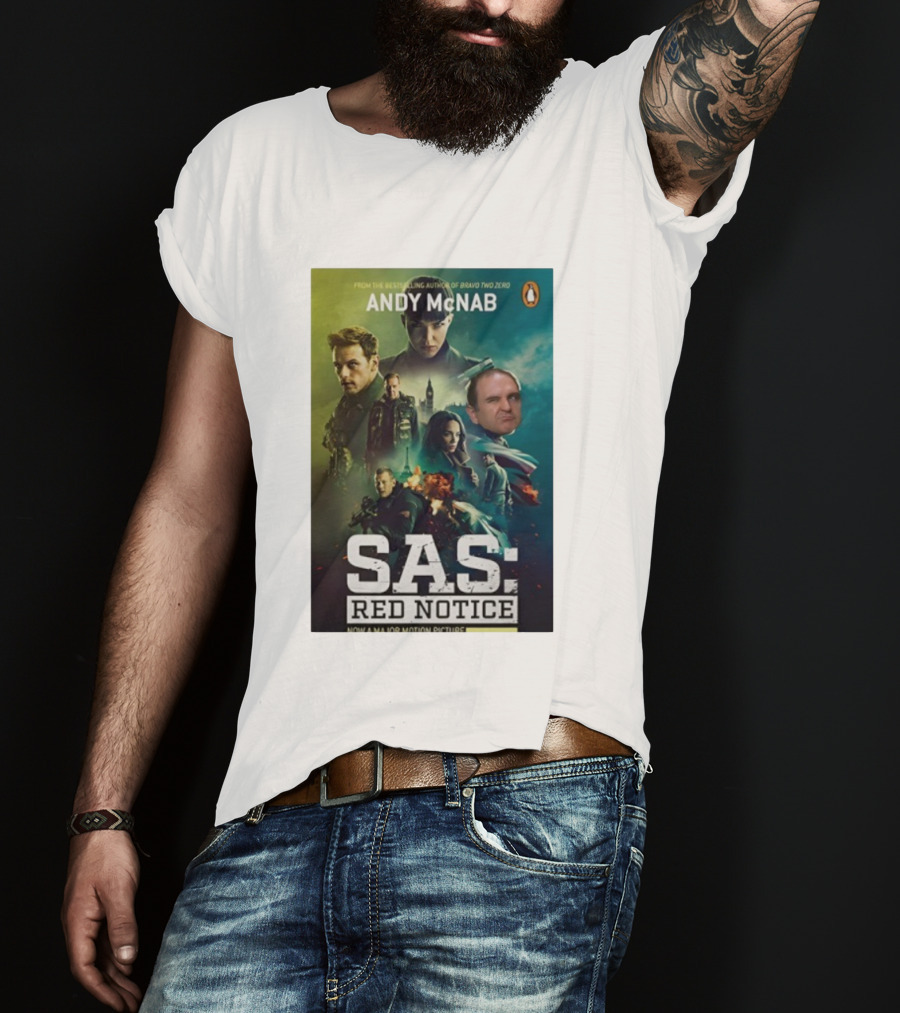 Andy McNab SAS Red Notice Motion Picture Bravo Two Zero Bestseller T-Shirt
