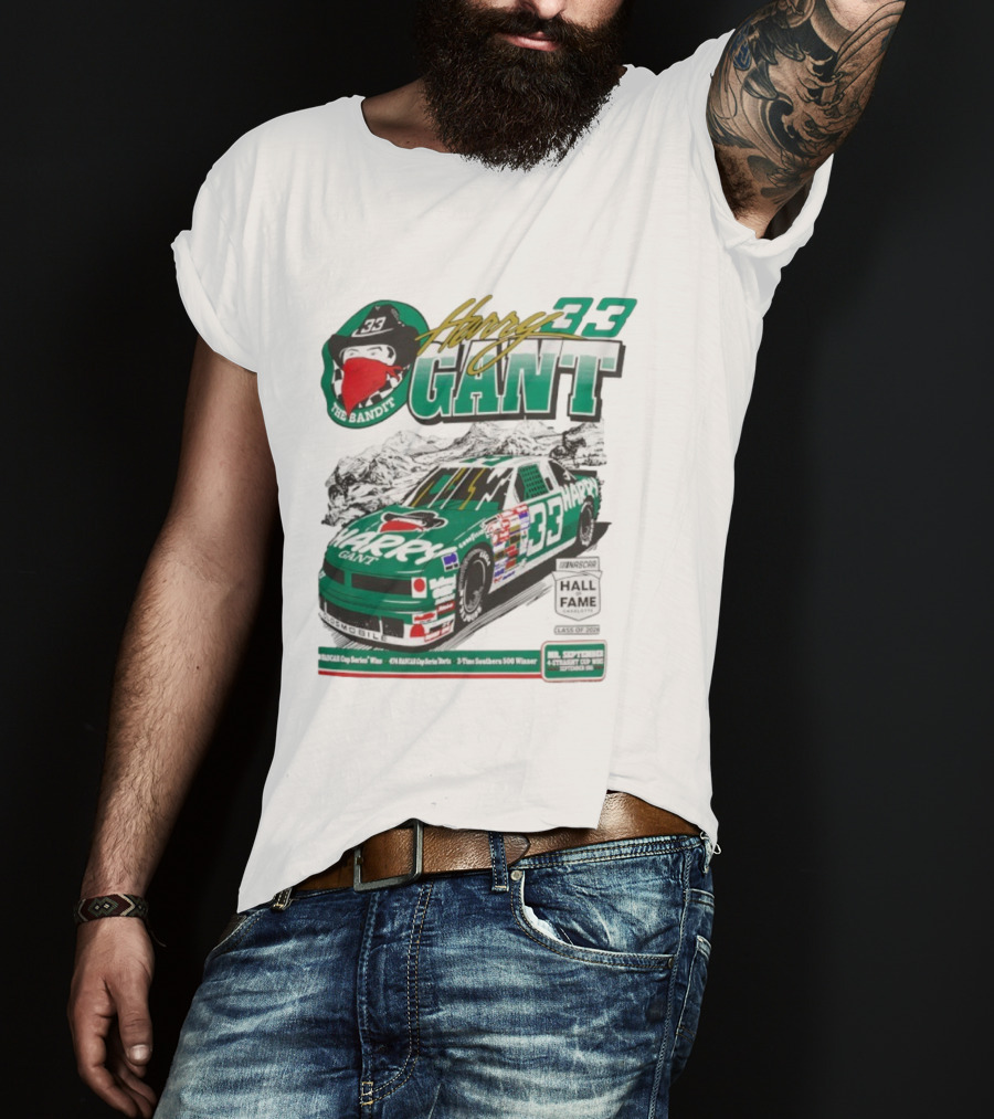 Harry Gant NASCAR Hall Of Fame The Bandit 33 Car Racing Legend T-Shirt