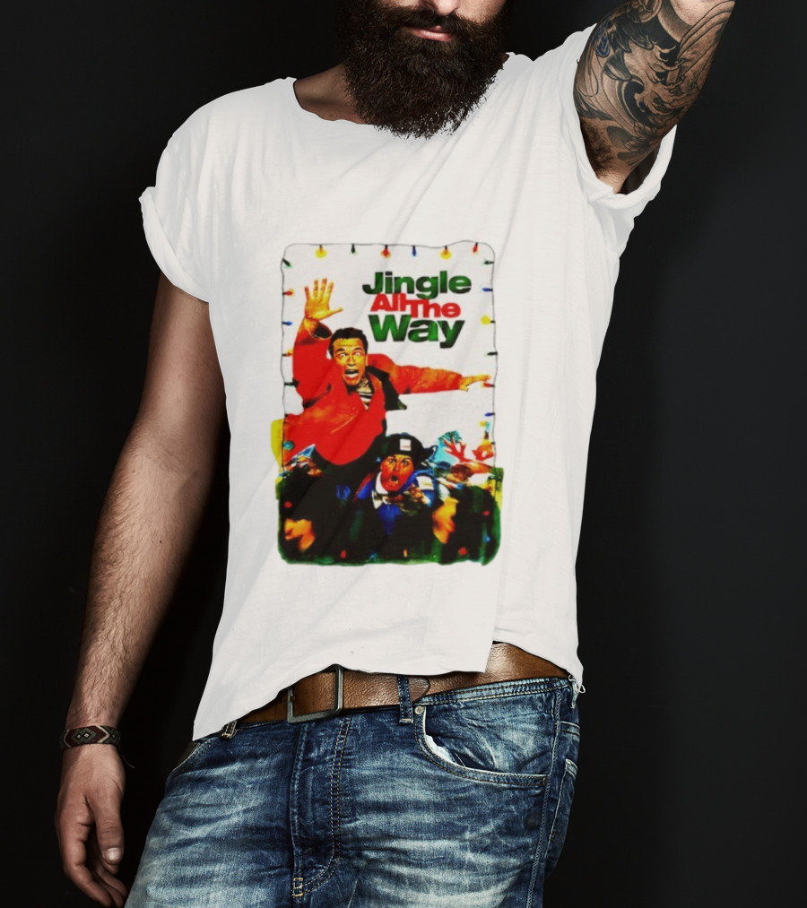 Jingle All The Way Movie With Characters And Holiday Lights T-Shirt