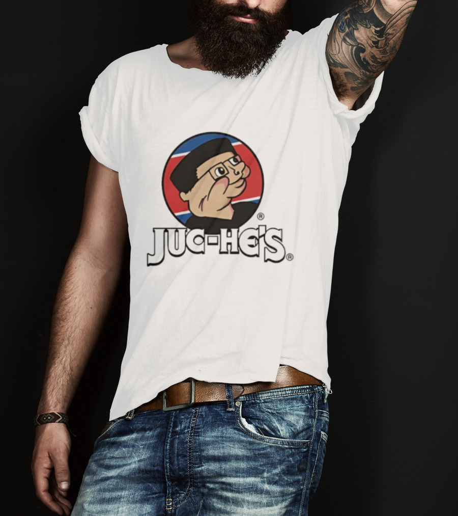 Juc-he’s By K. Thor Jensen North Korean Parody Peanuts Style Circle T-Shirt