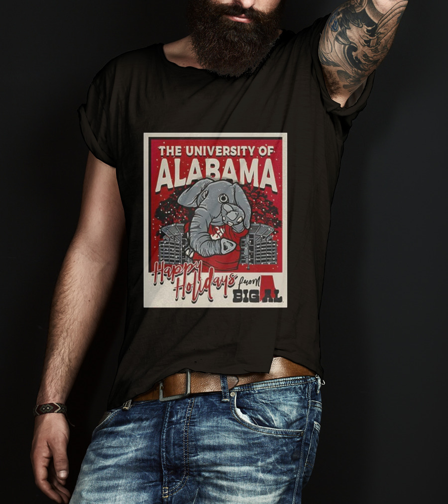 The University Of Alabama Happy Holidays From Big Al T-Shirt
