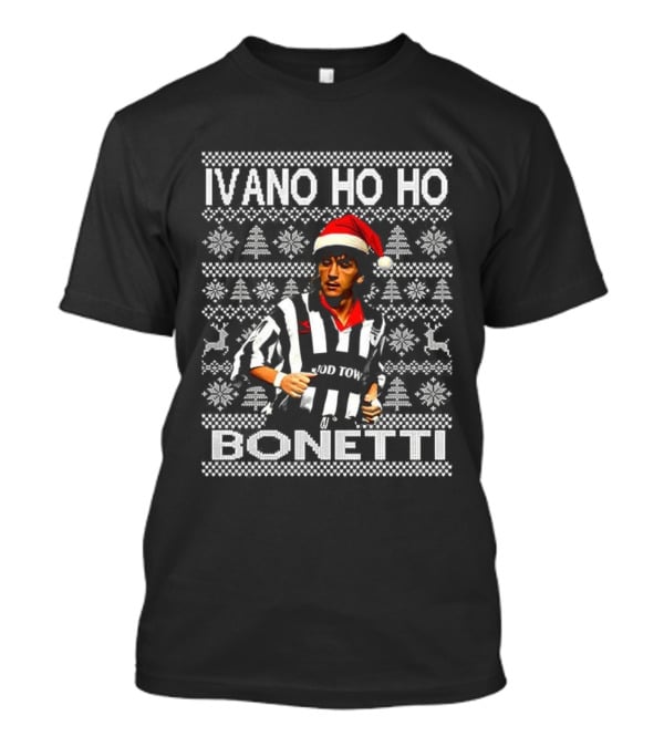 Ivano Ho Ho Bonetti Grimsby Town Santa Hat Ugly Christmas T-Shirt