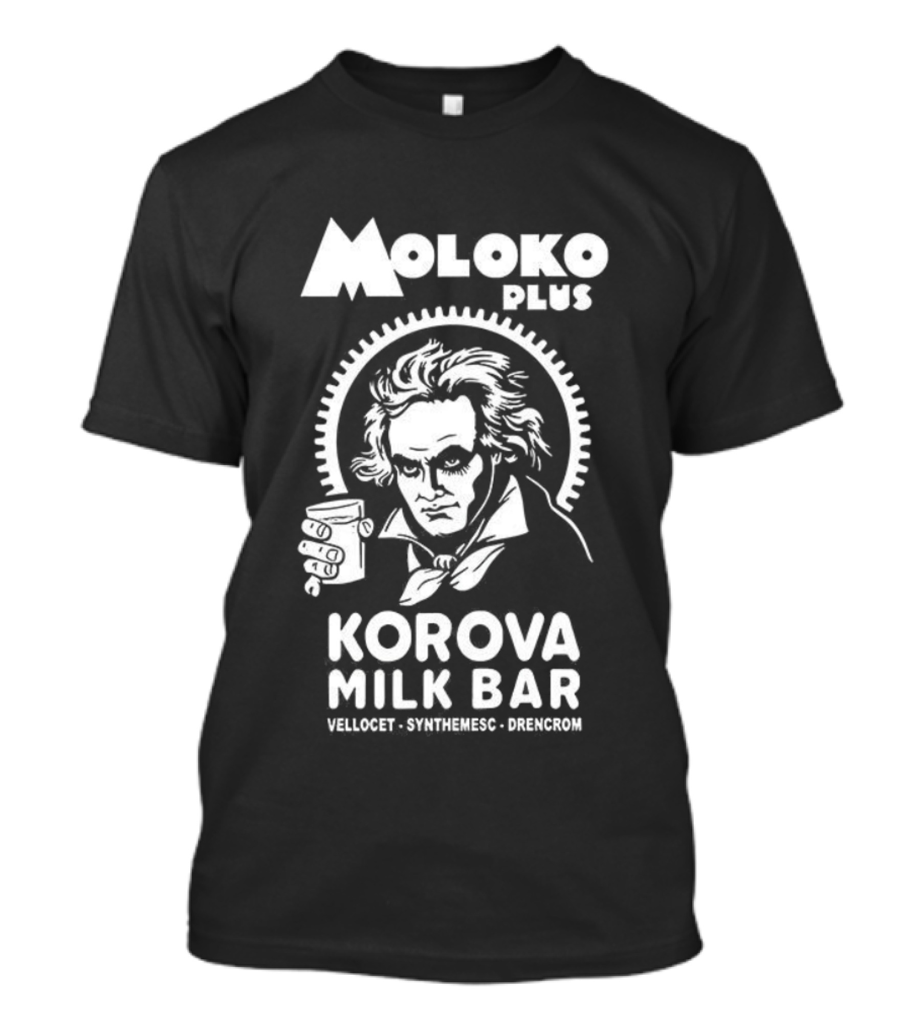 Moloko Plus Korova Milk Bar Alex A Work Orange Retro Vintage Beethoven Iconic Design T-Shirt