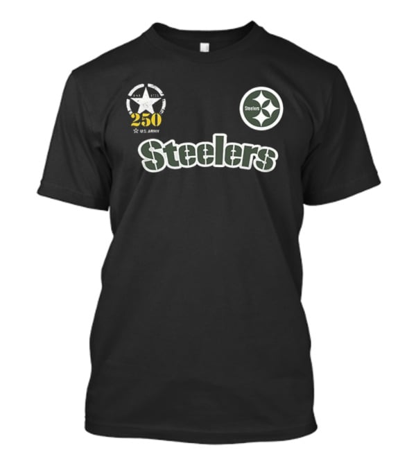 Pittsburgh Steelers US Army 250 Years Anniversary Star Emblem T-Shirt