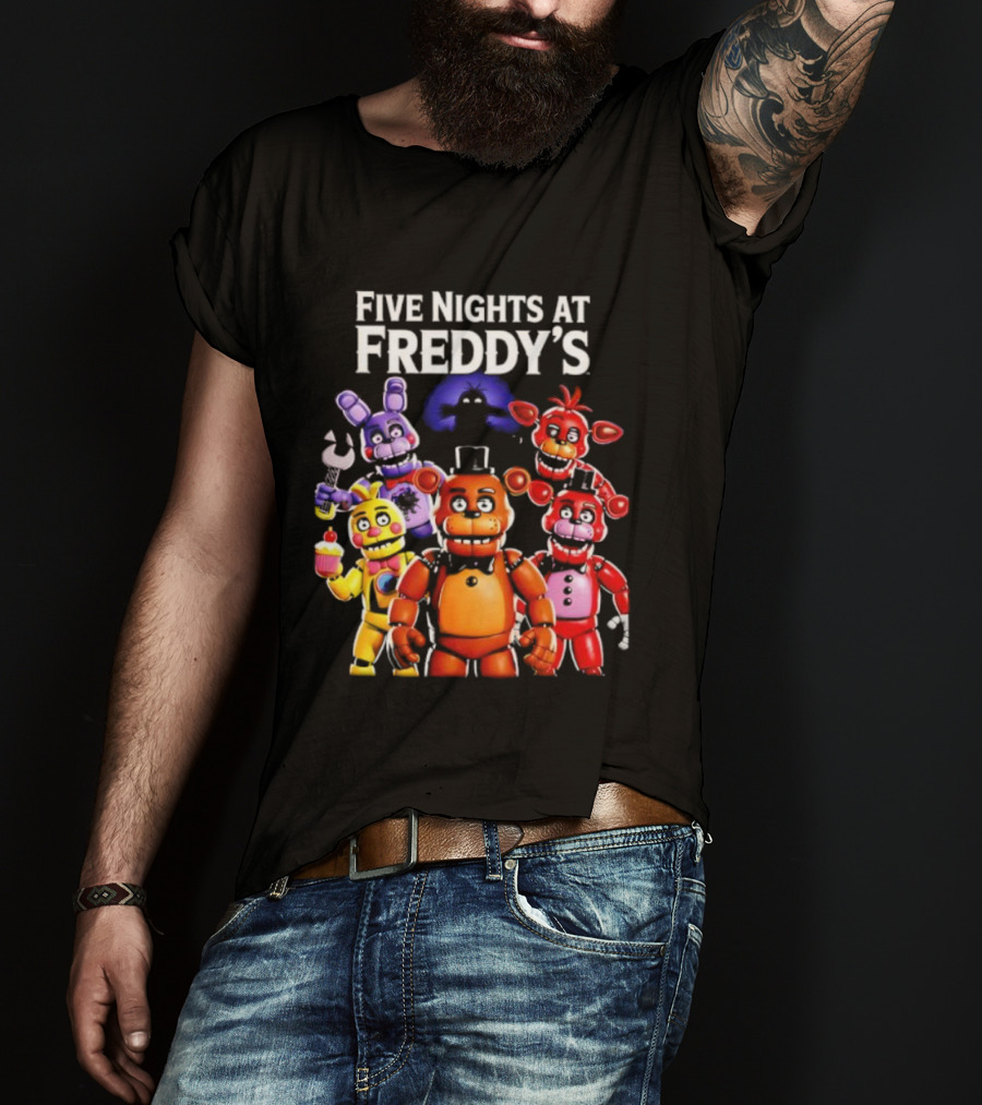 Five Nights At Freddy's Characters Collage Freddy Bonnie Chica Foxy T-Shirt