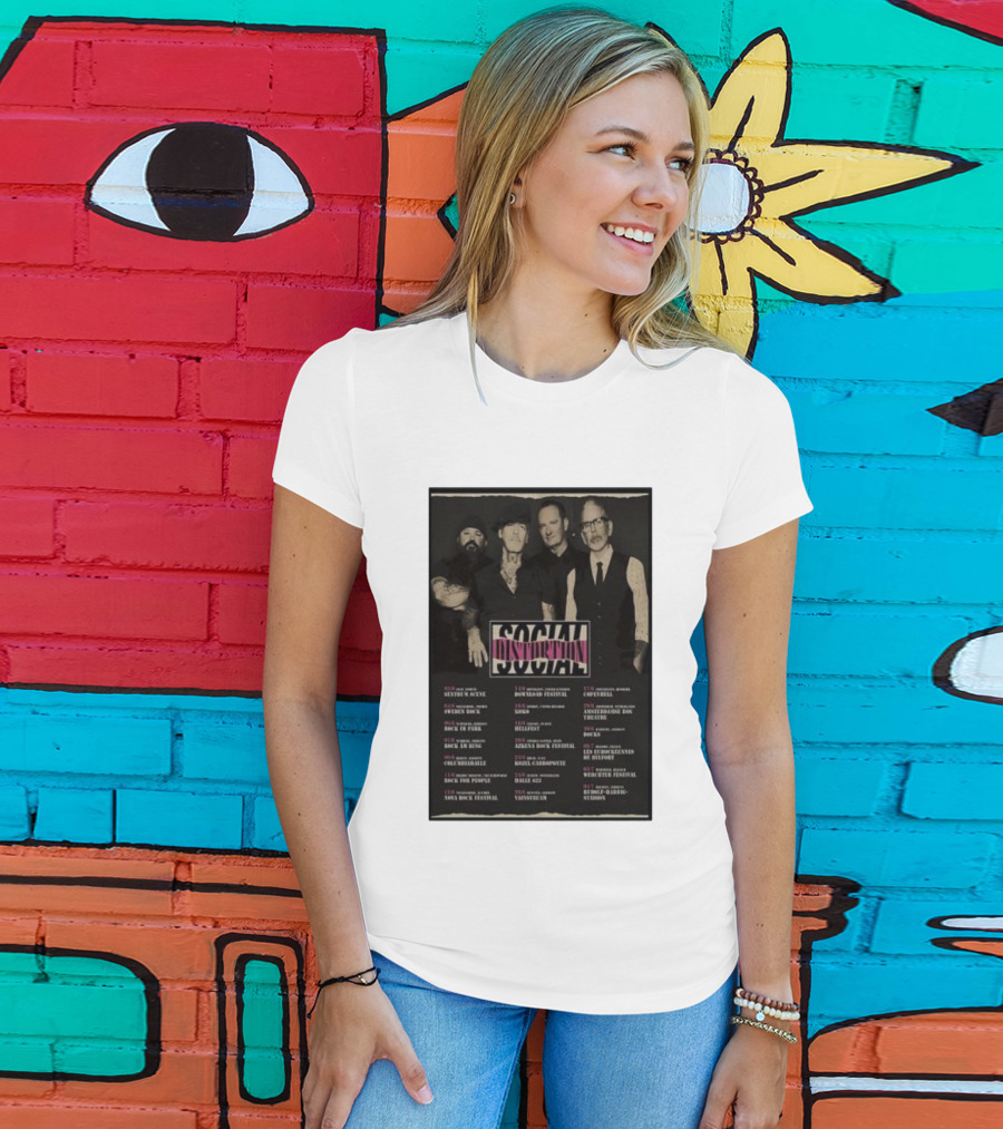 Social Distortion 2023 European Tour Dates Sentrum Scene Norway Graspop Festival Belgium Arena Rock Croatia 5 New Shows T-Shirt