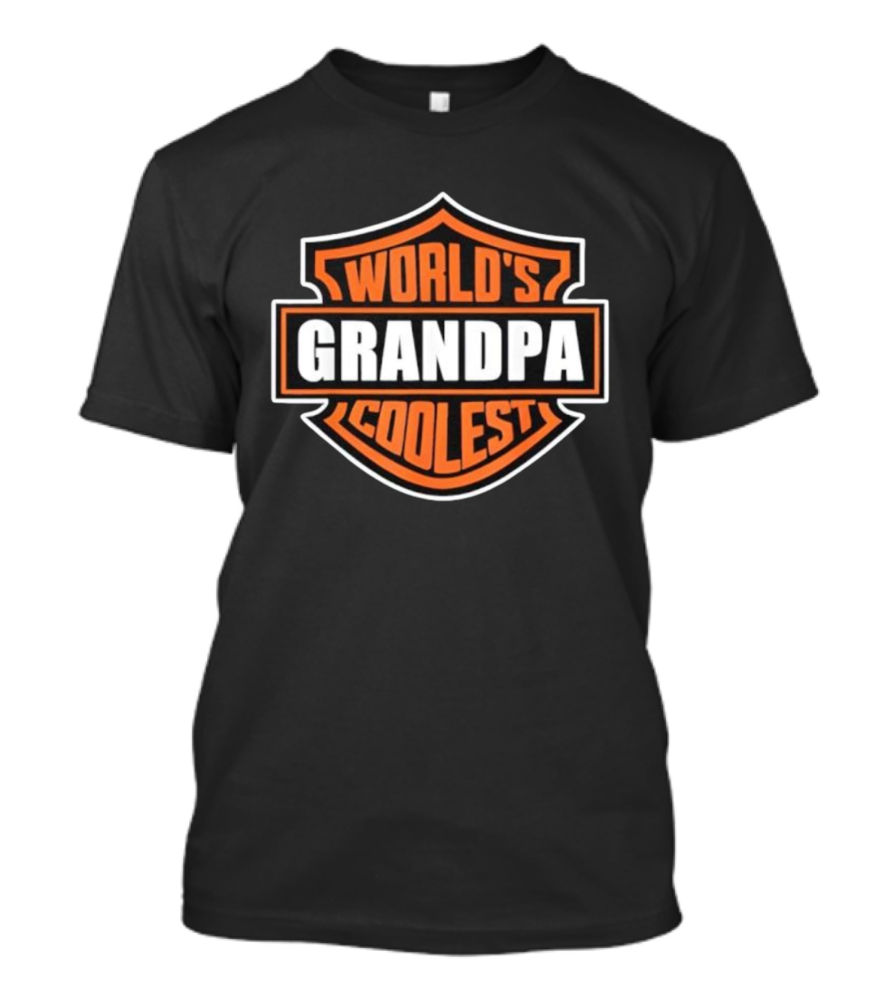Retro World's Coolest Grandpa Badge Style T-Shirt