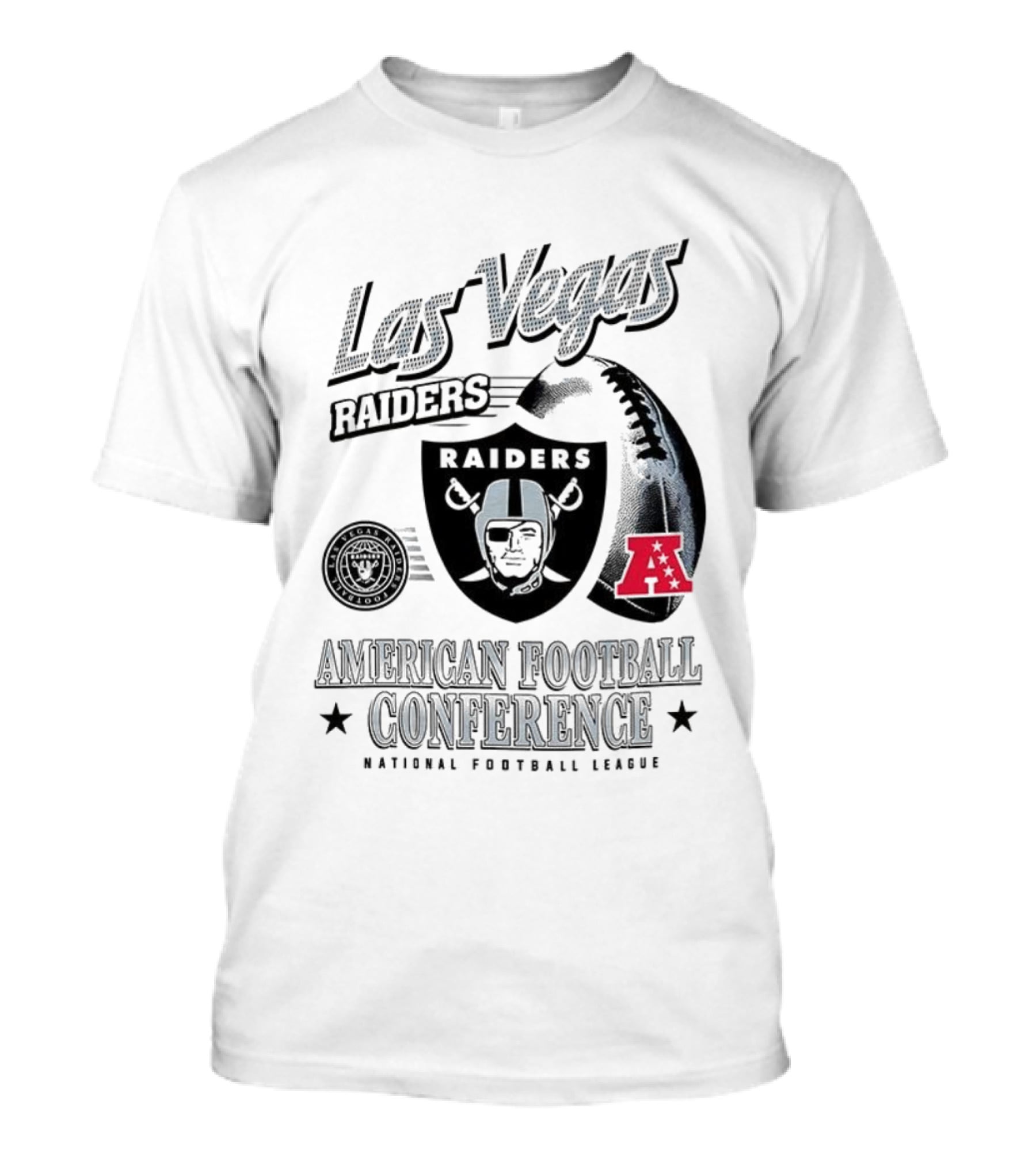 Las Vegas Raiders NFL American Football Conference Retro Ball T-Shirt
