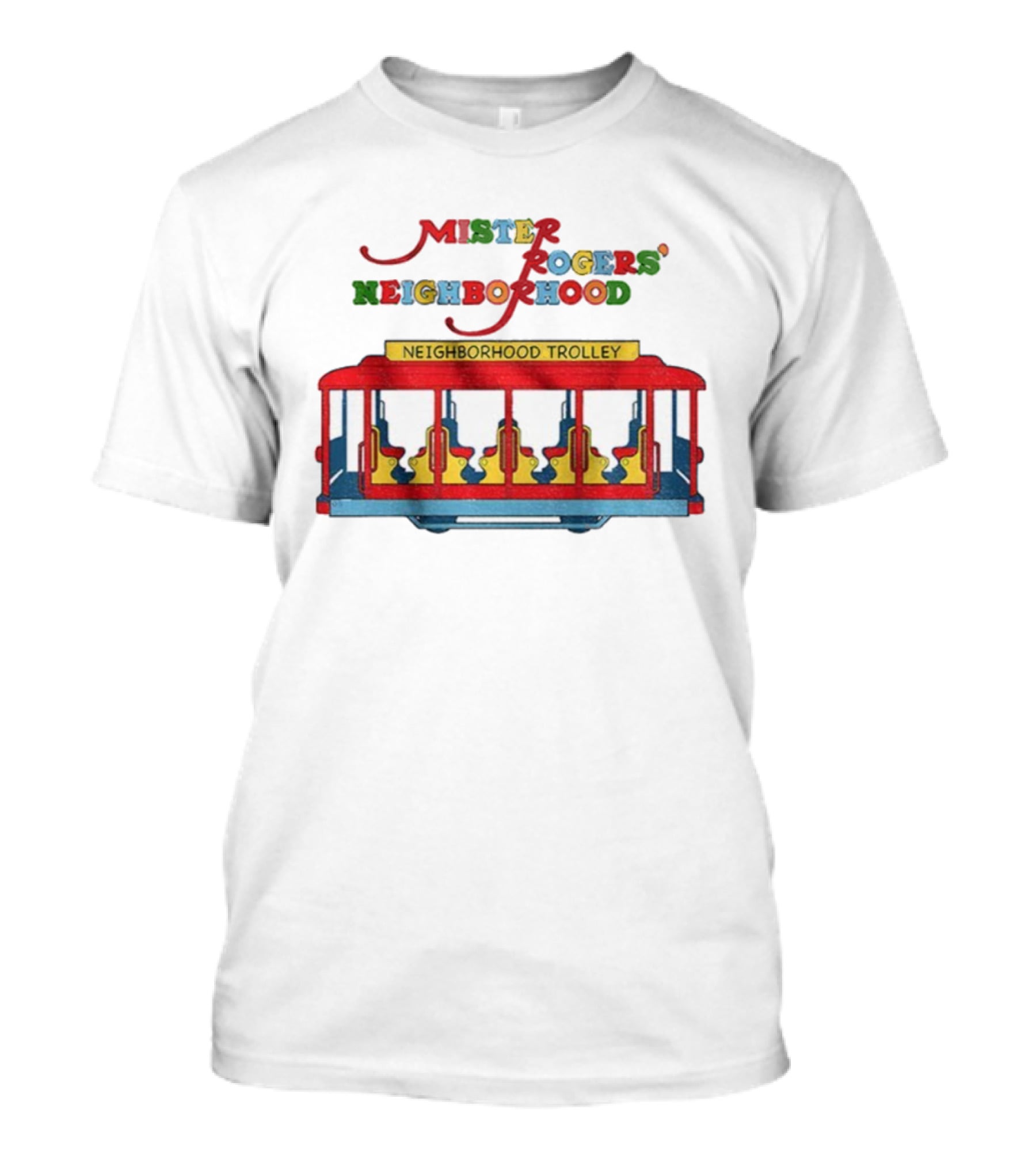 Mister Rogers' Neighborhood Neighborhood Trolley Red Blue Trolley T-Shirt