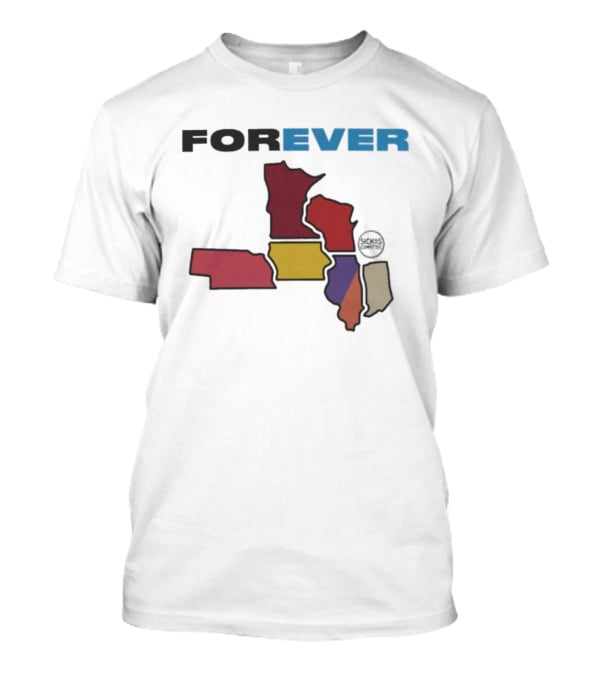 Sickos Committee Forever 9+1 Midwest Region Map T-Shirt
