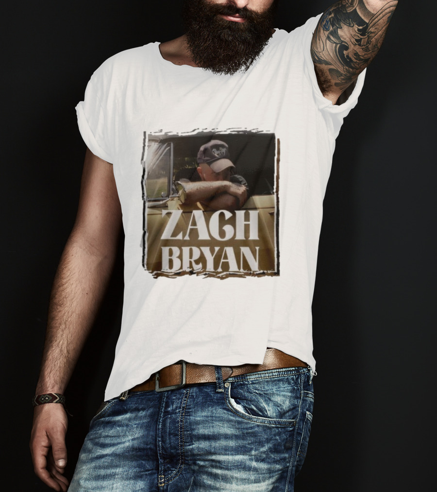 Zach Bryan With Heaven On Tour 2025 Country Folk Music Concert Truck Art T-Shirt