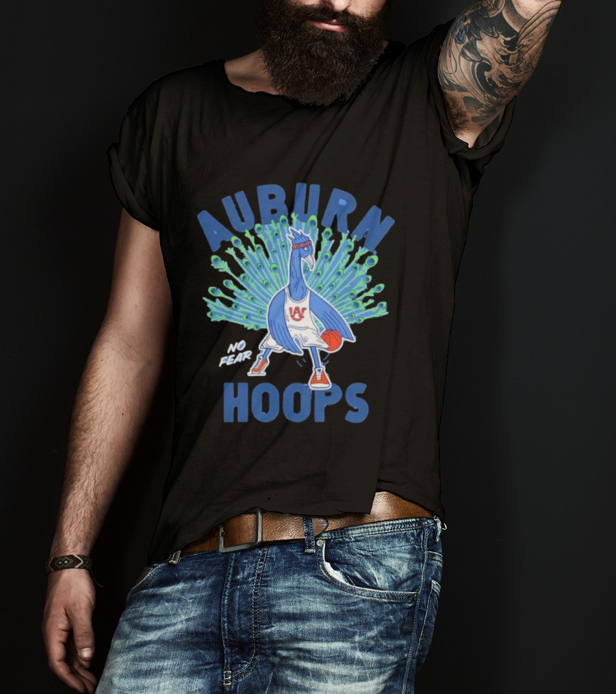 Auburn Hoops No Fear Peacock Basketball T-Shirt
