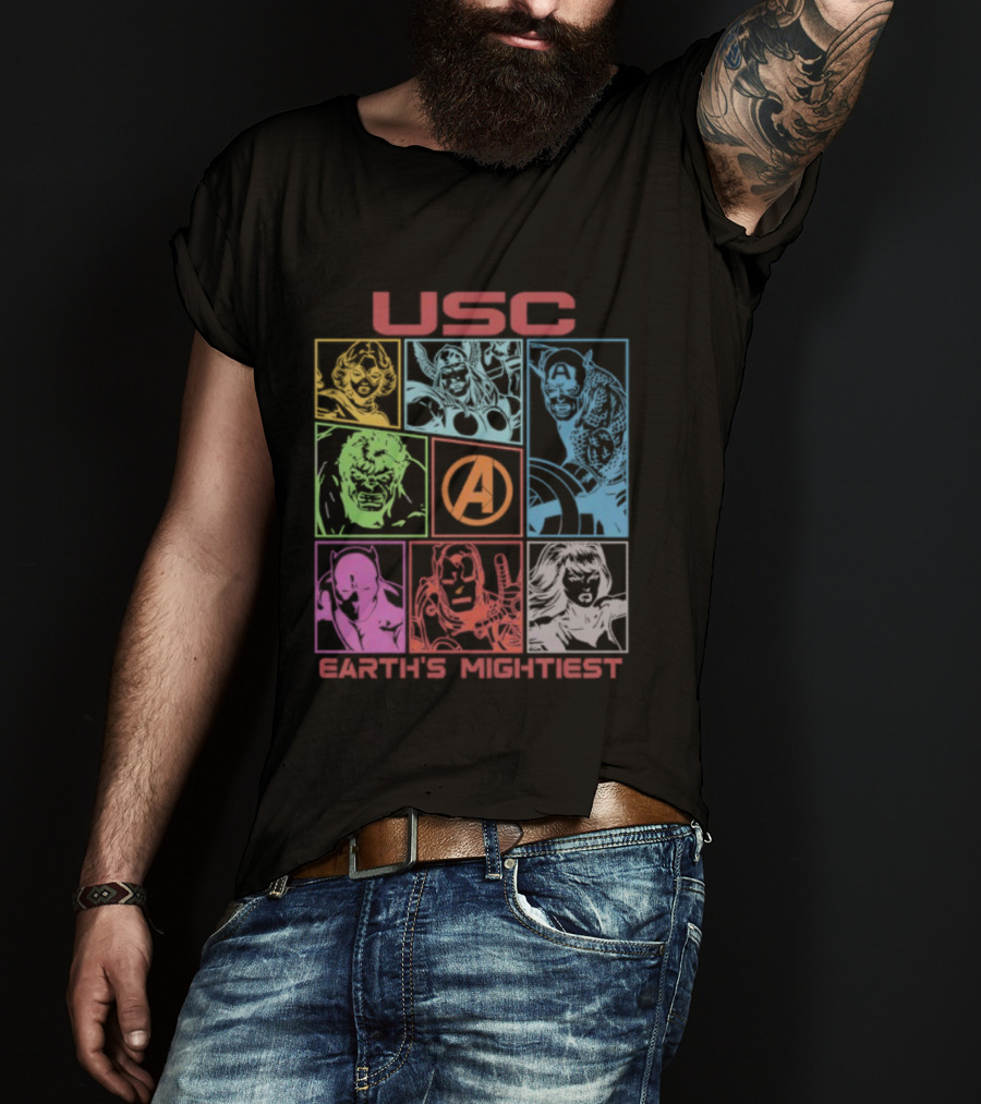 USC Trojans Marvel Avengers Earth's Mightiest Heroes T-Shirt
