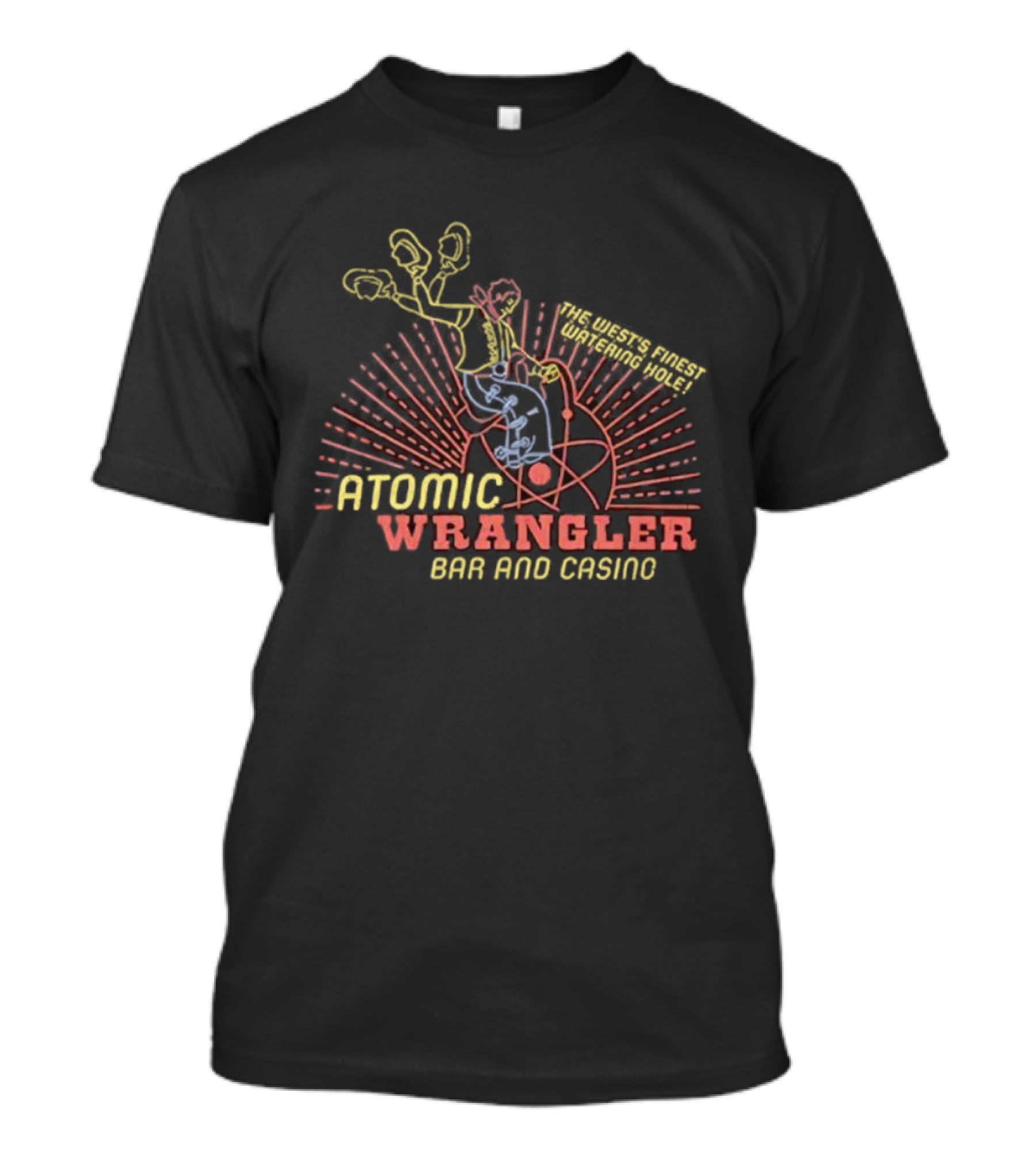 Atomic Wrangler Bar And Casino Vegas Retro Style Design T-Shirt