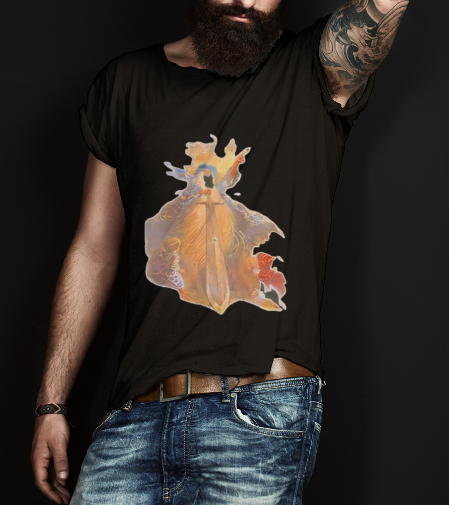 Vintage The Lord Of The Rings The Hobbits Sword Quest Vintage Illustration T-Shirt