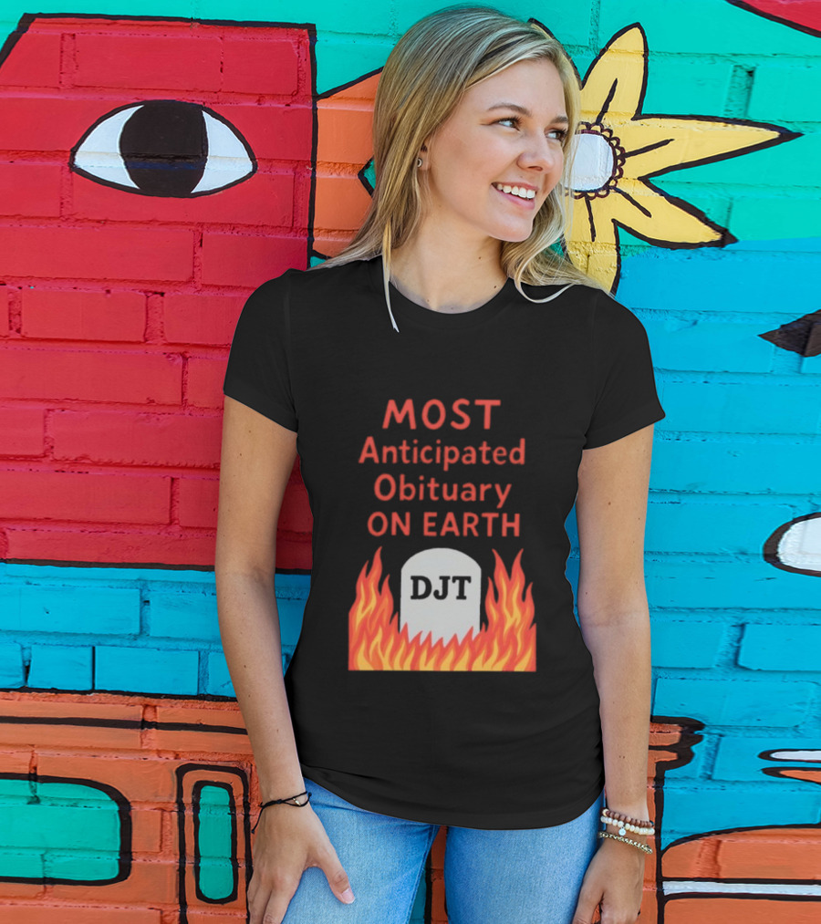 Most Anticipated Obituary DJT Tombstone Flames T-Shirt