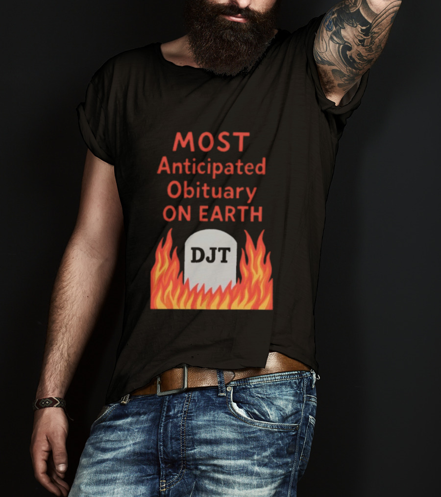 Most Anticipated Obituary DJT Tombstone Flames T-Shirt