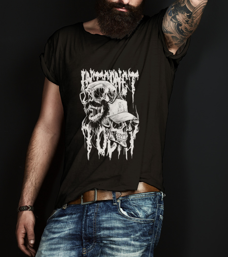 Internet Today Skully Dripping Skull Graphic T-Shirt
